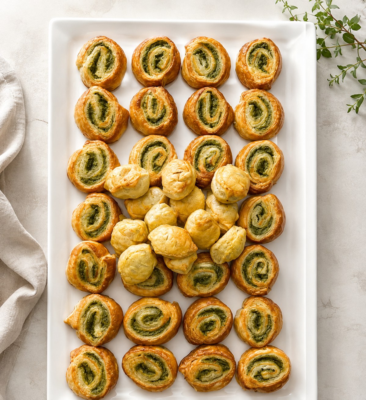 Blätterteig-Röllchen mit Pesto von A jour Catering